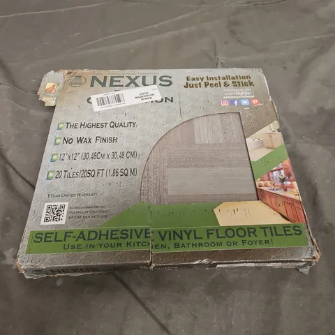 NEXUS SELF-ADHESIVE VINYL FLOOR TILES – 12X12 IN, 20 TILES (BOXED)