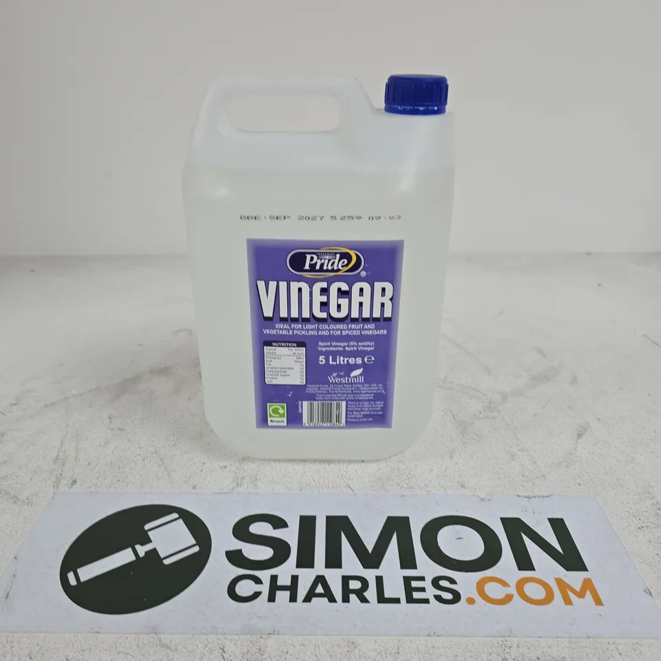 PRIDE VINEGAR, 5 LITRES BOTTLE