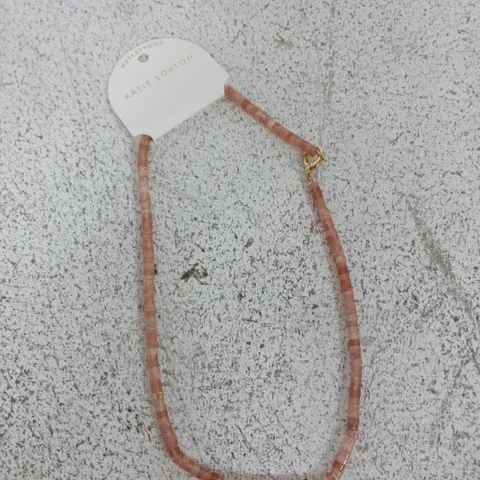 KATIE LOXTON PINK BEADED NECKLACE