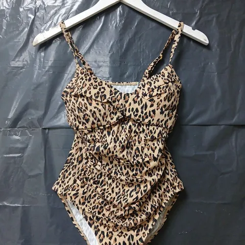 APPROXIMATELY 10 RUTH LANGSFORD HOLIDAY SHOP ONE PIECE SWIMSUITS IN LEOPARD PRINT - SIZE 8