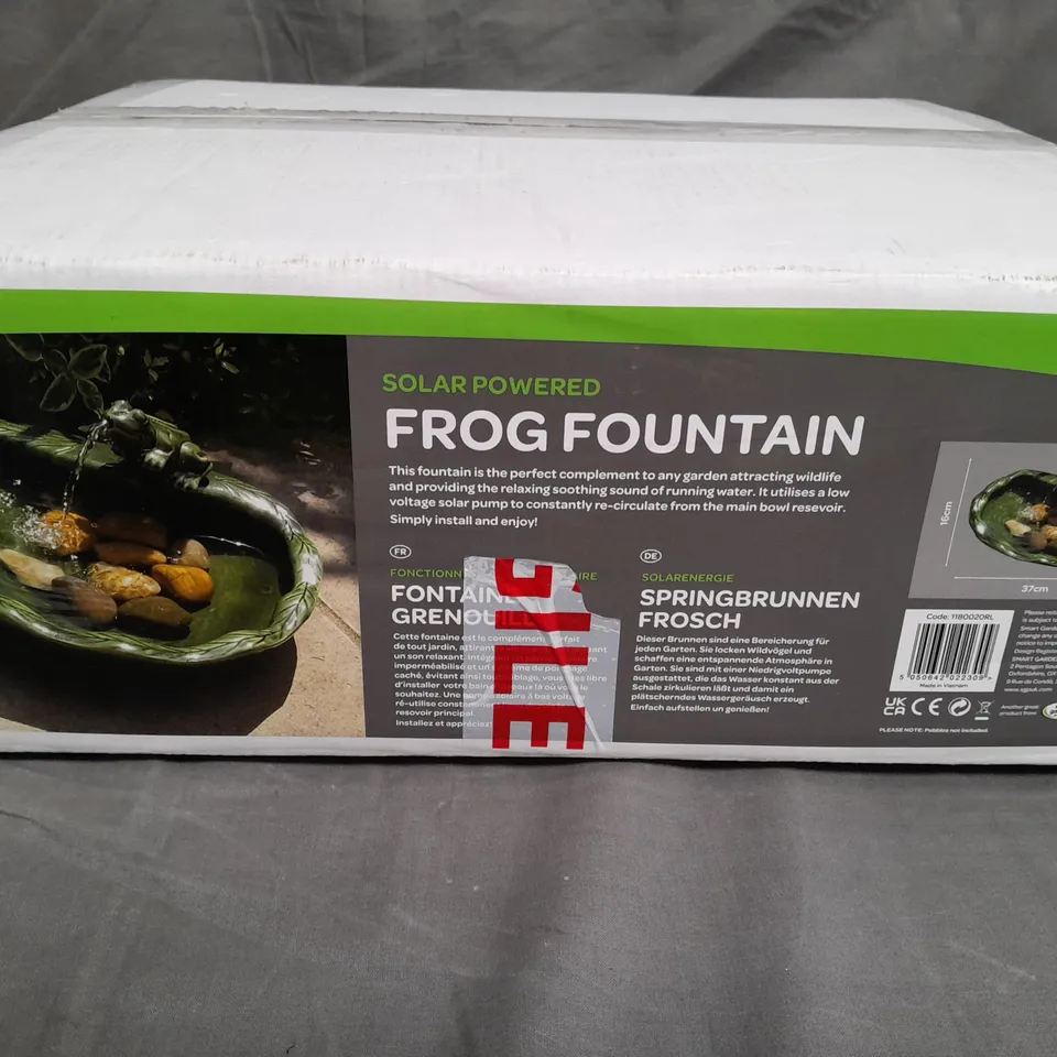 SOLAR POWERED FROG FOUNTAIN