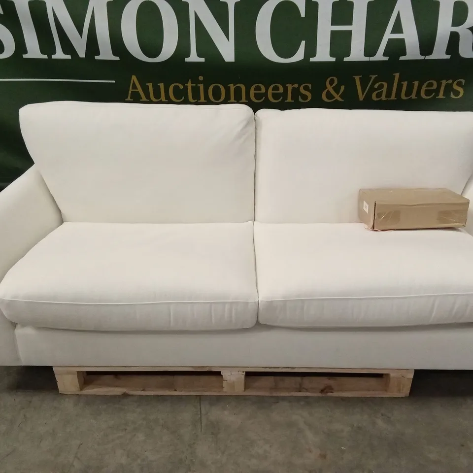 LEXI 3 SEATER SOFA, CREAM HOUSE PLUSH FABRIC