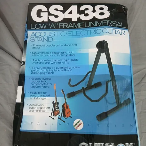 GS438 LOW 'A' FRAME UNIVERSAL ACOUSTIC/ELECTRIC GUITAR STAND 