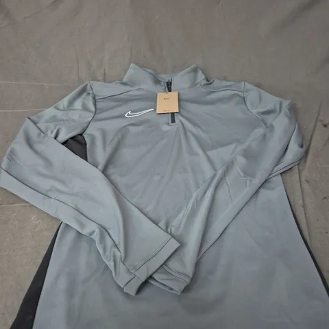 NIKE MENS 1/4 ZIP TOP - GREY/WHITE (HJ3783-066)