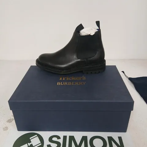 TRICKER'S BURBERRY CHELSEA BOOT – BLACK LEATHER, UK 5