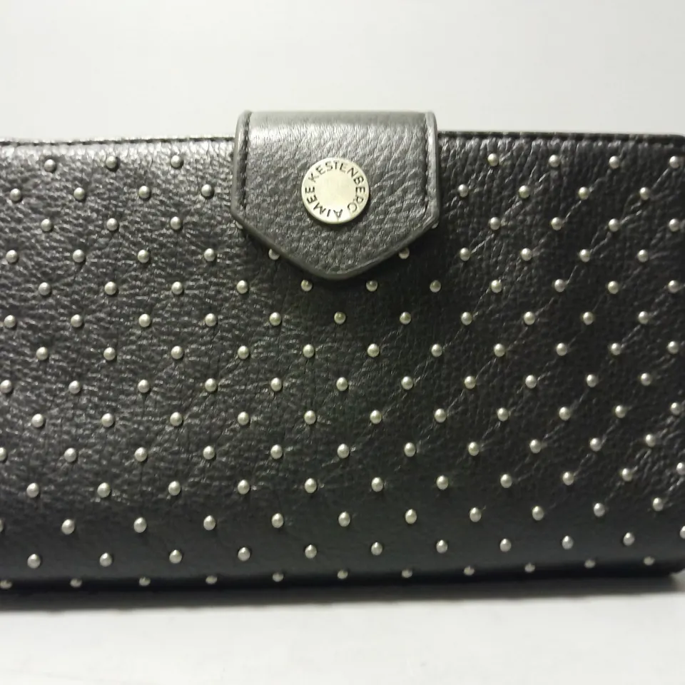 AIMEE KESTENBERG SABA LEATHER WALLET IN BLACK STUD