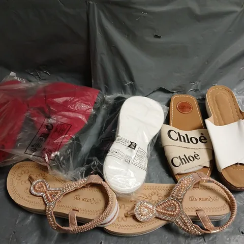 APPROXIMATELY 20 PAIRS OF ASSORTED SHOES AND FOOTWEAR IN VARIOUS SIZES
