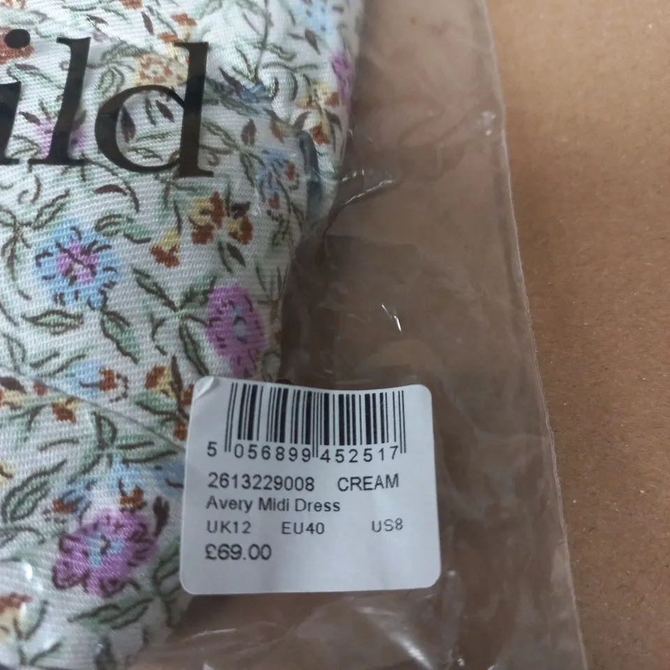 NOBODY'S CHILD AVERY MIDI DRESS – CREAM, UK12