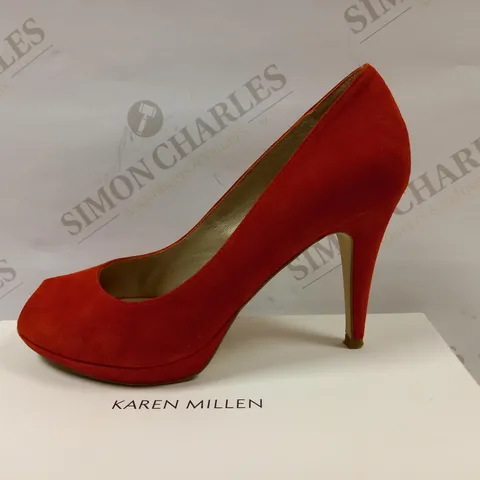 BOXED KAREN MILLEN RED SHOES SIZE 39