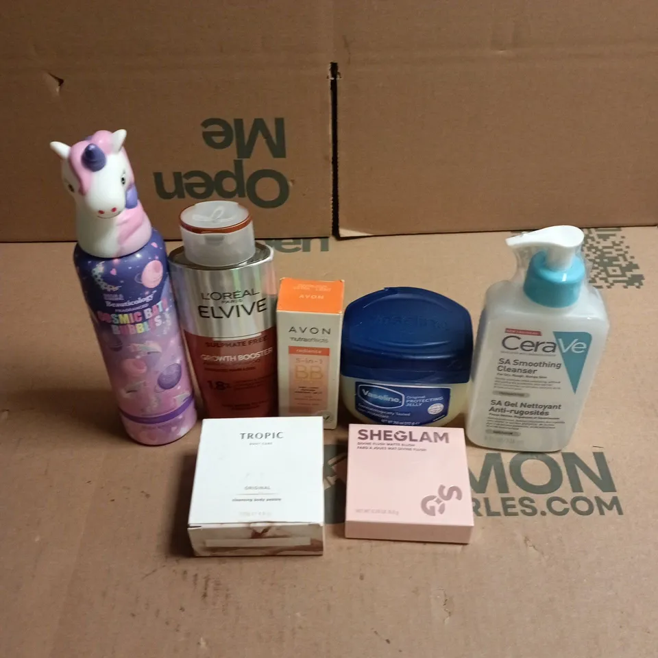 APPROXIMATEY 20 ASSORTED HEALTH AND BEAUTY PRODUCTS TO INCLUDE - SHEGLAM MATTE BLUSH - CERAVE SMOOTHING CLEANSER AND VASELINE PROTECTING JELLY
