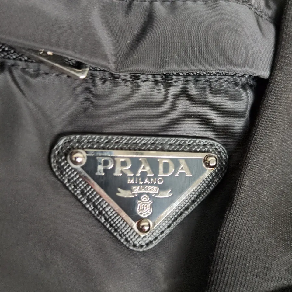 PRADA TECHNICAL FABRIC SWEATSHIRT – BLACK, SIZE M