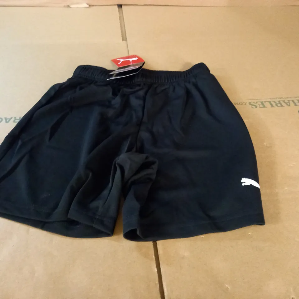 PAIR OF BLACK PUMA DRYCELL SHORTS - SIZE 11-12YRS
