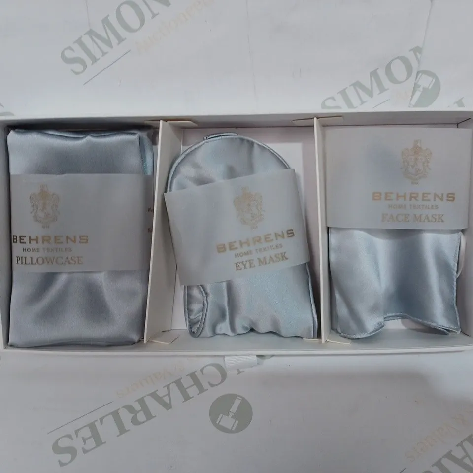 BEHRENS HOME TEXTILES SLEEP SET, INCLUDES SILK EYE MASK, FACE MASK AND PILLOWCASE