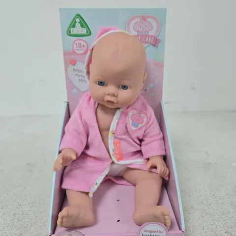 ELC BATHTIME BEA BABY DOLL IN PINK BATHROBE