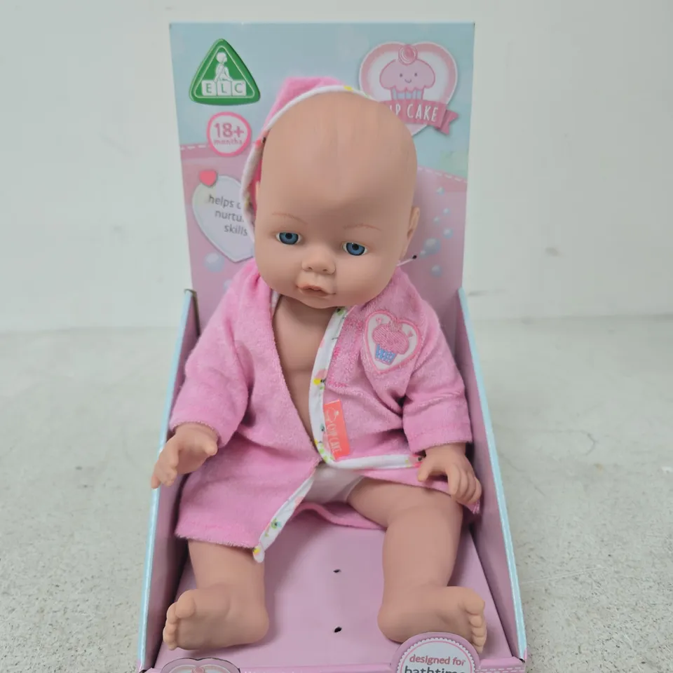 ELC BATHTIME BEA BABY DOLL IN PINK BATHROBE