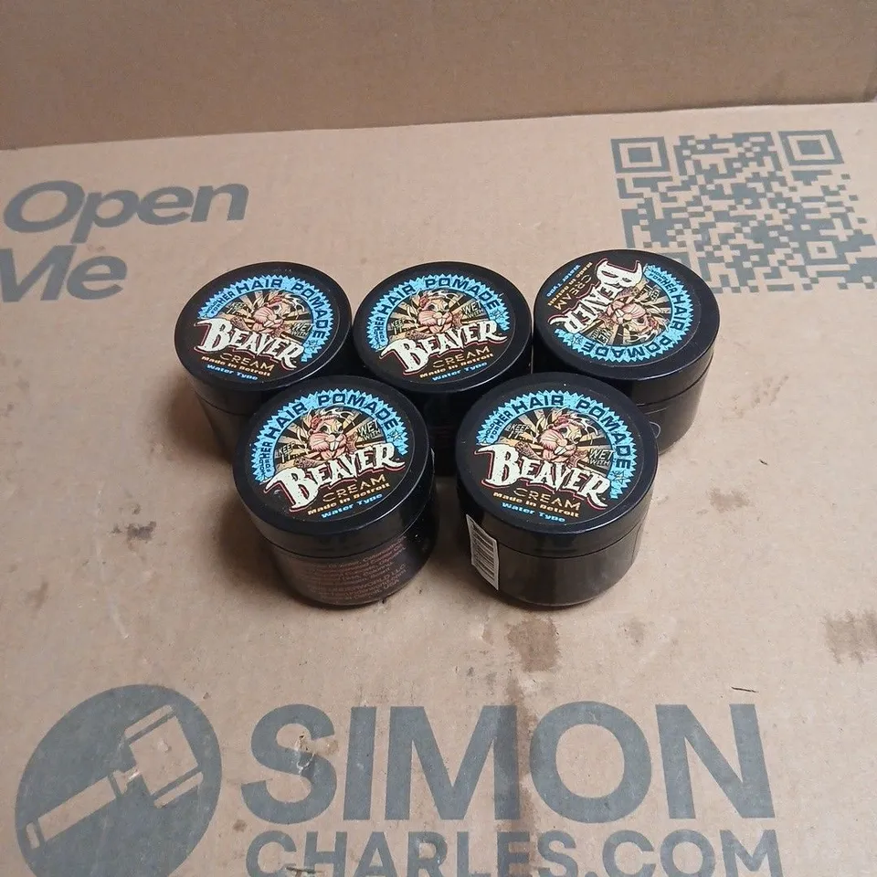 BOX OF APPROXIMATELY 60 X BEAVER CREAM HAIR POMADE WATER TYPE 50G