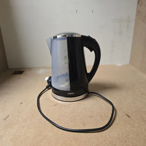 TOWER BLACK LED COLOUR CHANGING 1.7 LITRE KETTLE BOXED