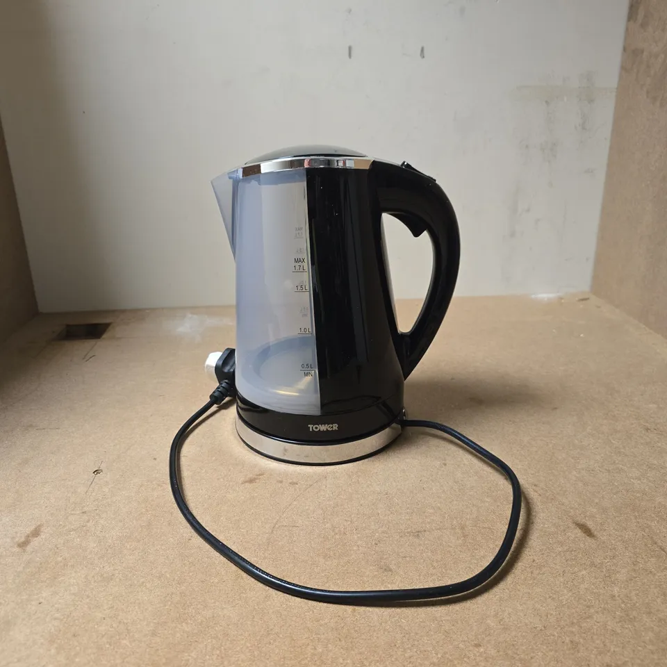 TOWER BLACK LED COLOUR CHANGING 1.7 LITRE KETTLE BOXED