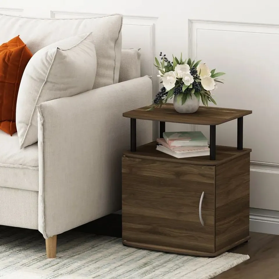 BOXED BRABOY SIDE TABLE WITH STORAGE