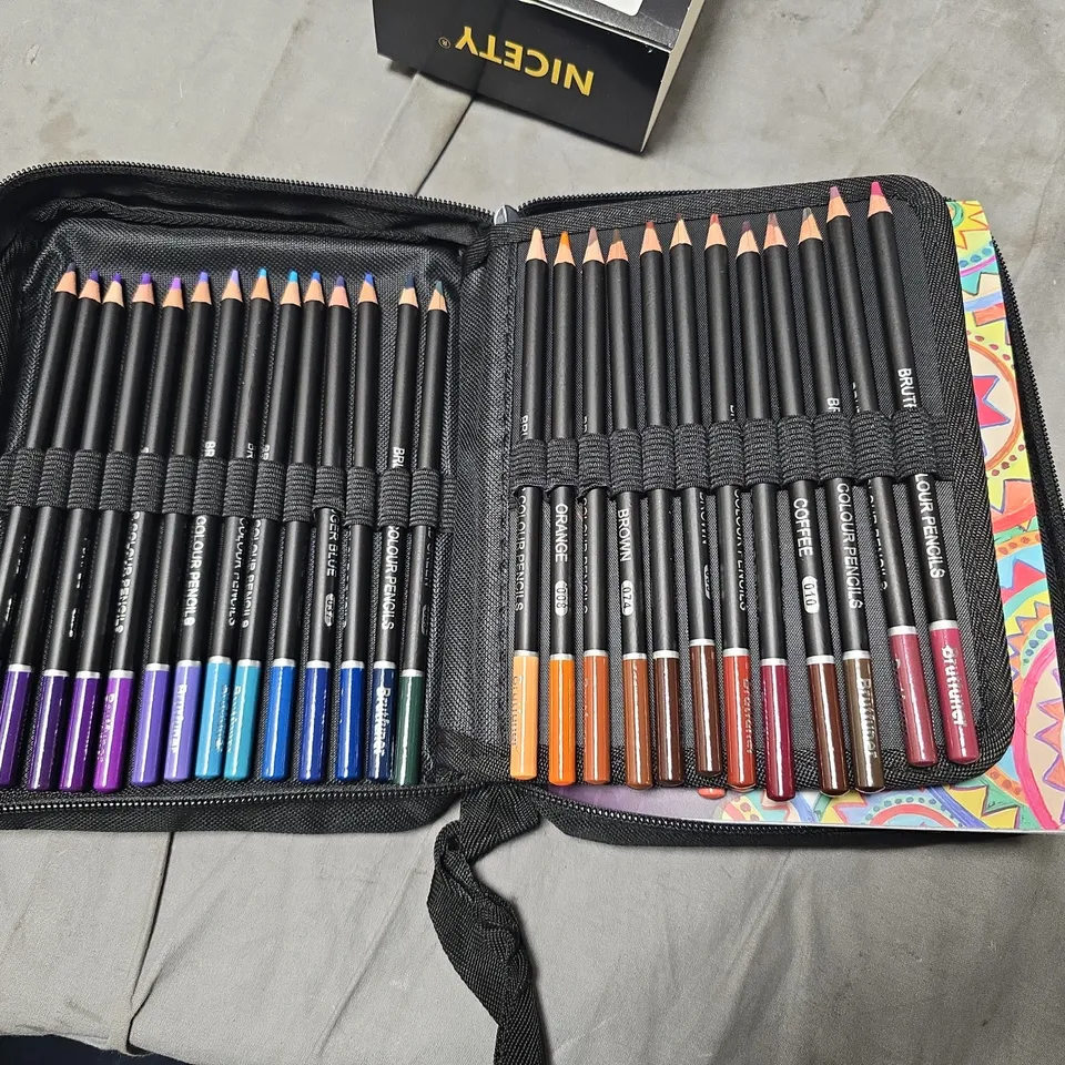 NICETY COLOURED PENCILS SET – PREMIUM SOFT TOUCH, 76 COLOURS IN ZIP CASE