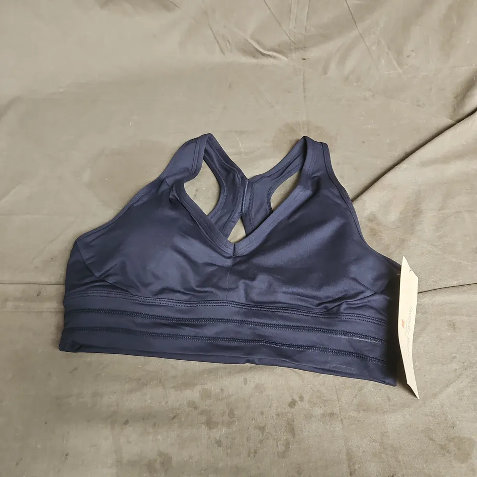 SWETY BETTY GAIA YOGA BRA IN NAVY BLUE SIZE M