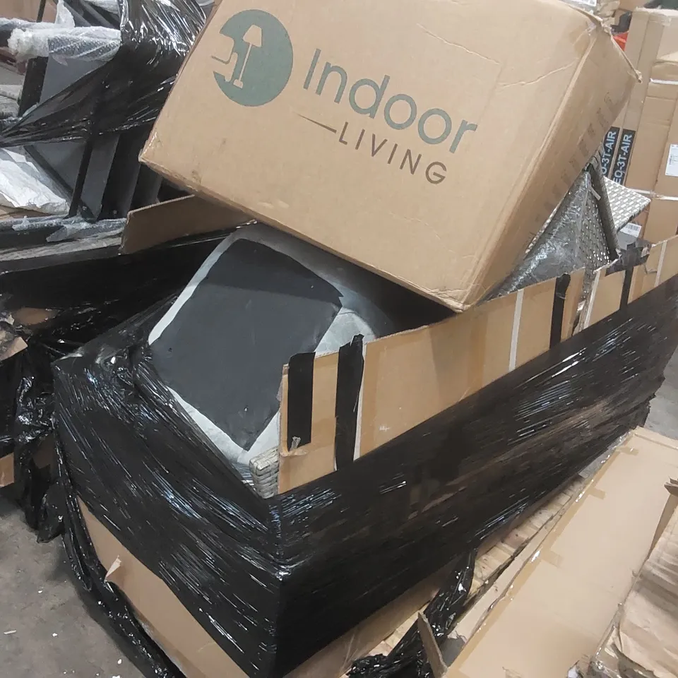 PALLET CONTAINING A LARGE QUANTITY OF ASSORTED GARDEN FURNITURE PARTS ECT