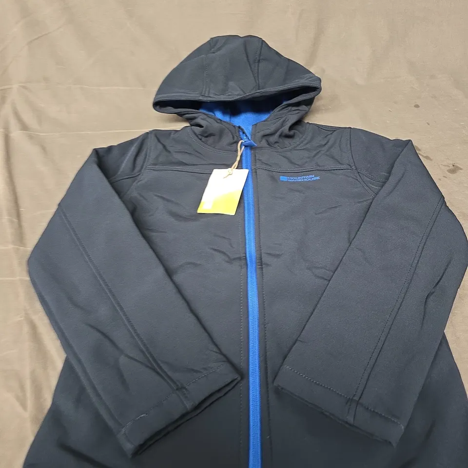 MOUNTAIN WAREHOUSE EXODUS KIDS WATER-RESISTANT SOFTSHELL JACKET - NAVY, 9-10Y