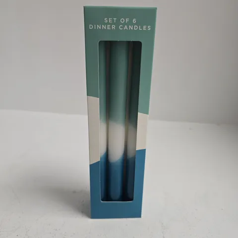 6 BOXED SETS OF 6 DINNER CANDLES