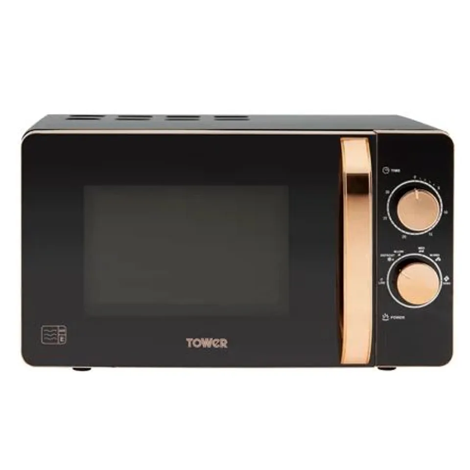BOXED TOWER MANUAL MICROWAVE ROSE GOLD