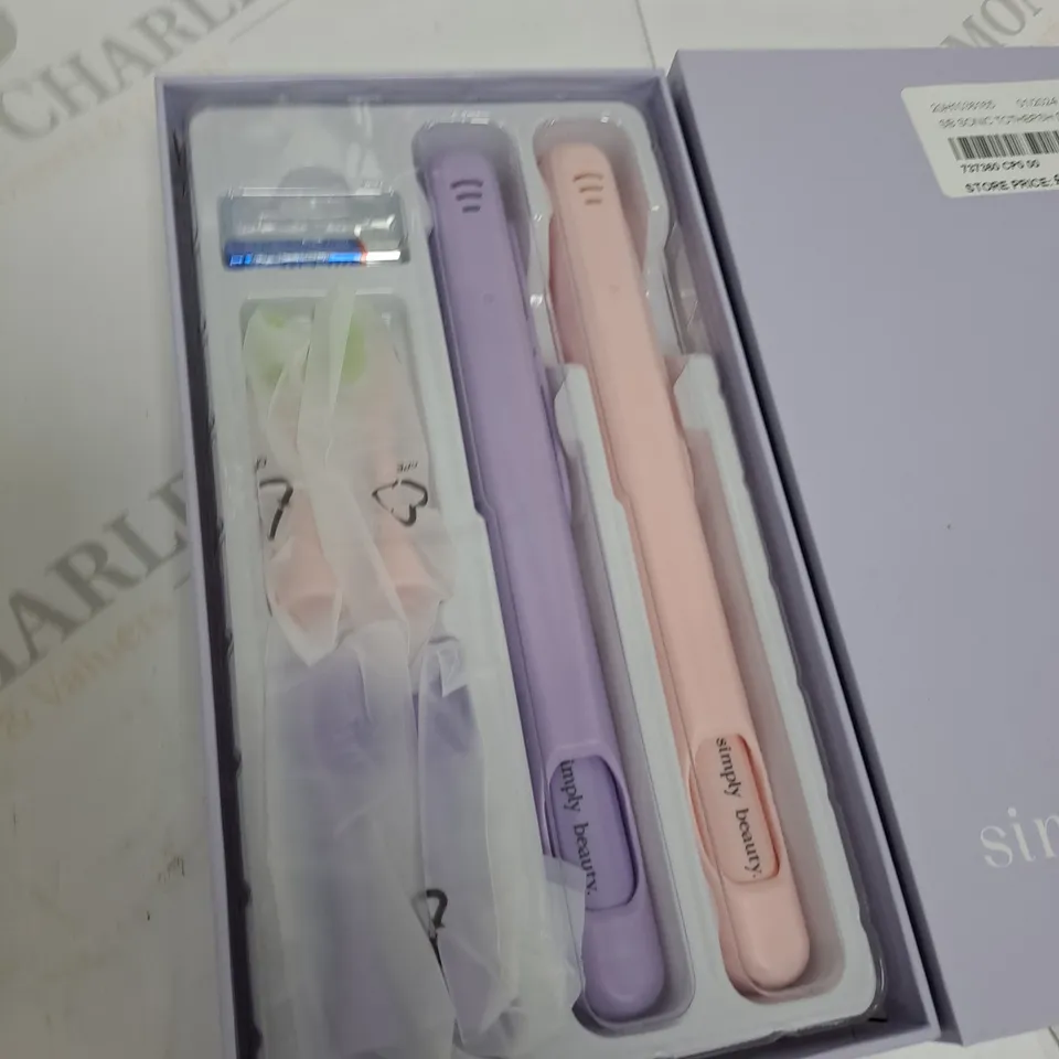 SIMPLY BEAUTY SIMPLY SMILE SONIC TOOTHBRUSH DUO WITH 4 BRUSH HEADS