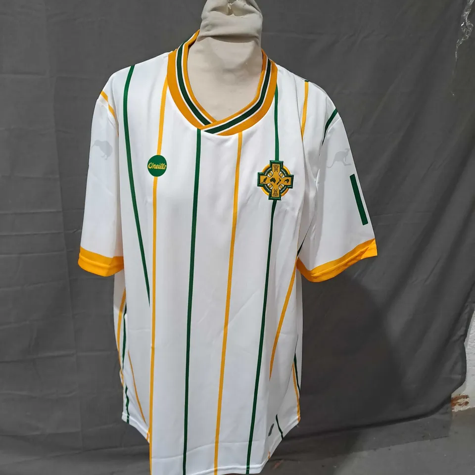 O'NEILS GAELIC FOOTBALL SHIRT 50 YEARS IN WHITE -SIZE UNSPECIFIED 