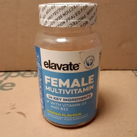 ELAVATE FEMALE MULTIVITAMIN GUMMIES – MANGO FLAVOUR, 60 GUMMIES