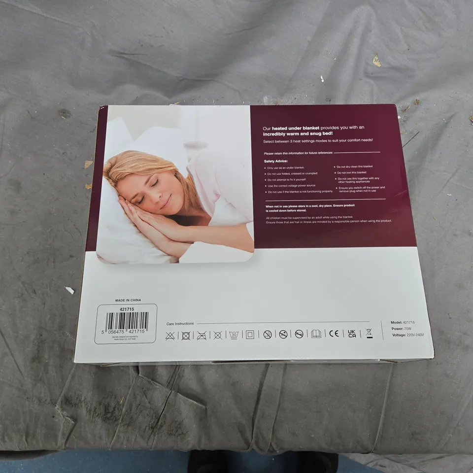 DICKENS HEATED UNDER BLANKET – DOUBLE, BOXED