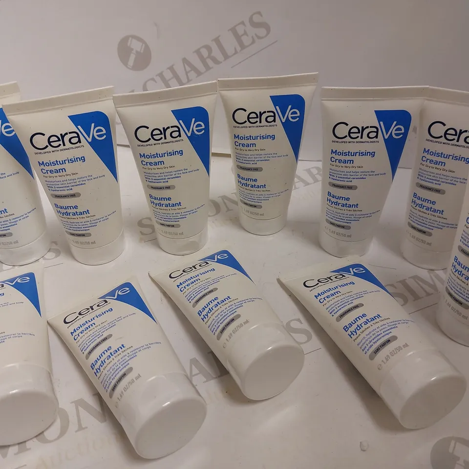 LOT OF 11 CERAVE MOISTURISING CREAM 50ML