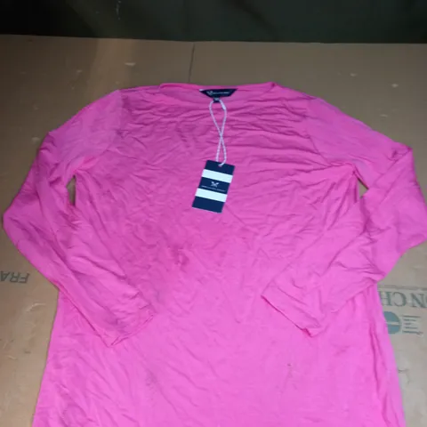 CREW CLOTHING COMPANY JEMMA BOAT  NECK T-SHIRT SIZE 10