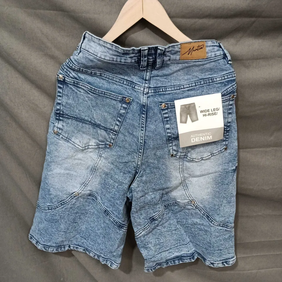 DENIM SHORTS – LIGHT WASH, WIDE-LEG, HIGH-RISE (SIZE S) MARTIN BRAND