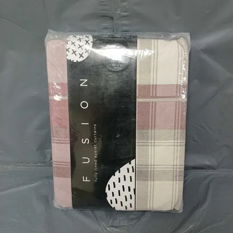 FUSION FULLY LINED EYELET CURTAINS 66 X 54"