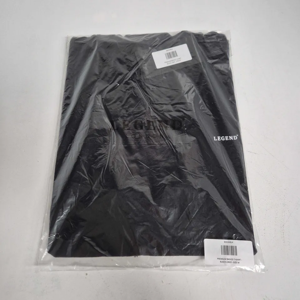 BAGGED LEGEND PREMIUM BASICS T-SHIRT IN BLACK - MEDIUM