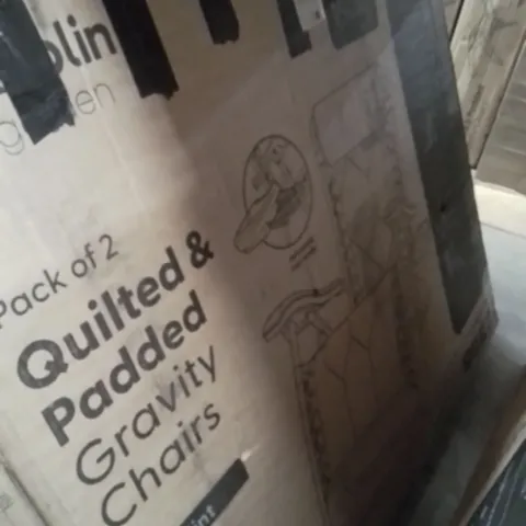 BOXED KEPLIN PACK OF 2 QUILTED AND PADDED GRAVITY CHAIRS MINT