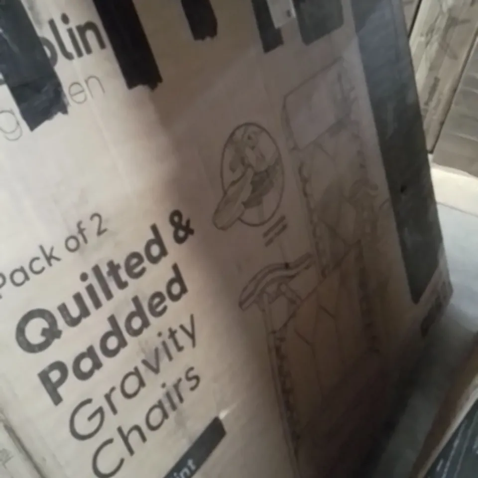 BOXED KEPLIN PACK OF 2 QUILTED AND PADDED GRAVITY CHAIRS MINT