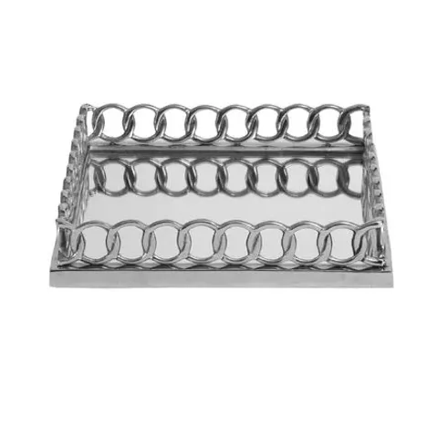 BOXED CLARE METAL TRAY FOR LIVING ROOM