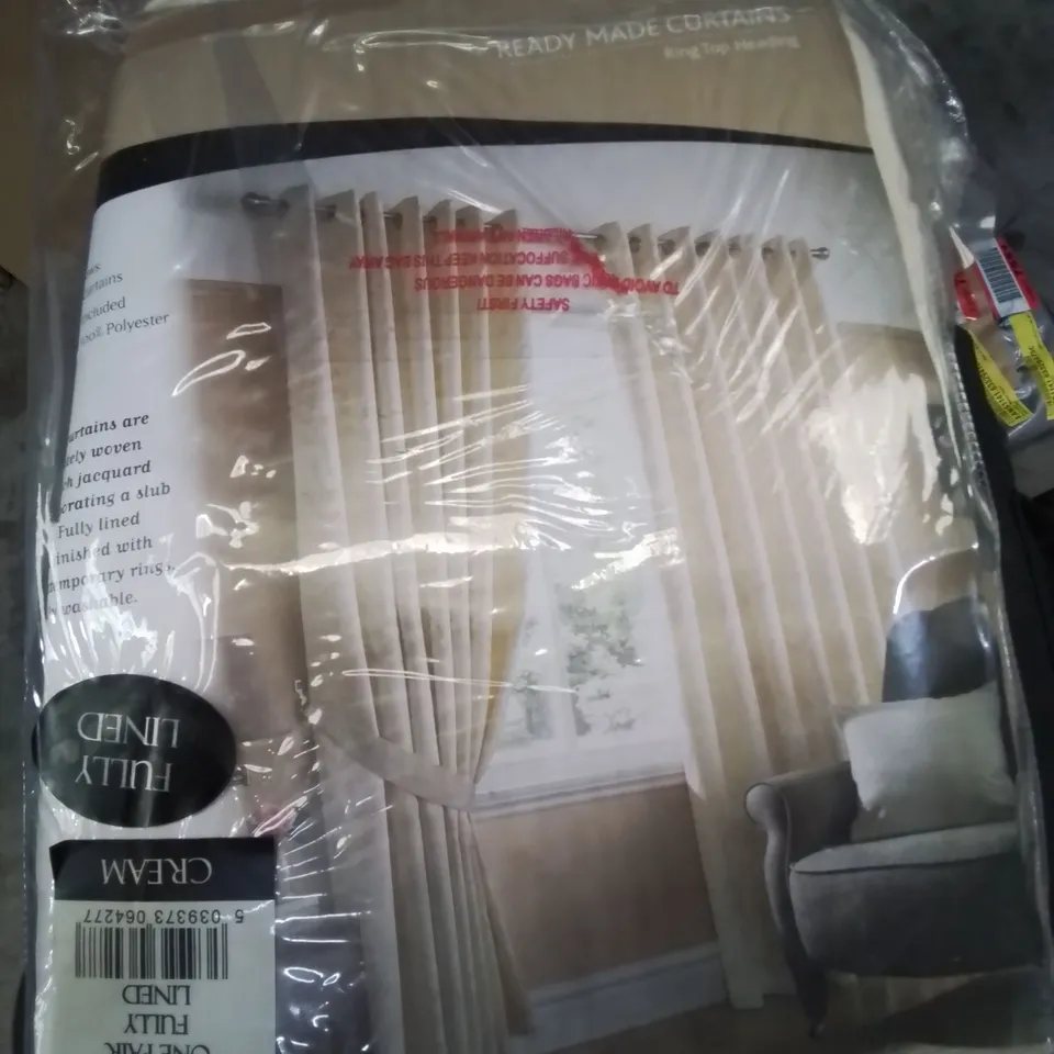 BAGGED BECQUERE TIVOLI EYELET RING TOP CURTAINS SET OF 2