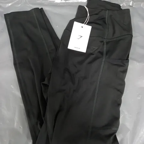 GYMSHARK POCKET LEGGINGS IN BLACK - MEDIUM