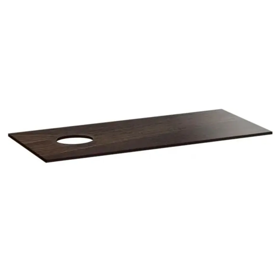 BOXED LAUFEN SPACE WASHBASIN TOP 117 CM WITH CUTOUT ON THE LEFT, DARK ELM