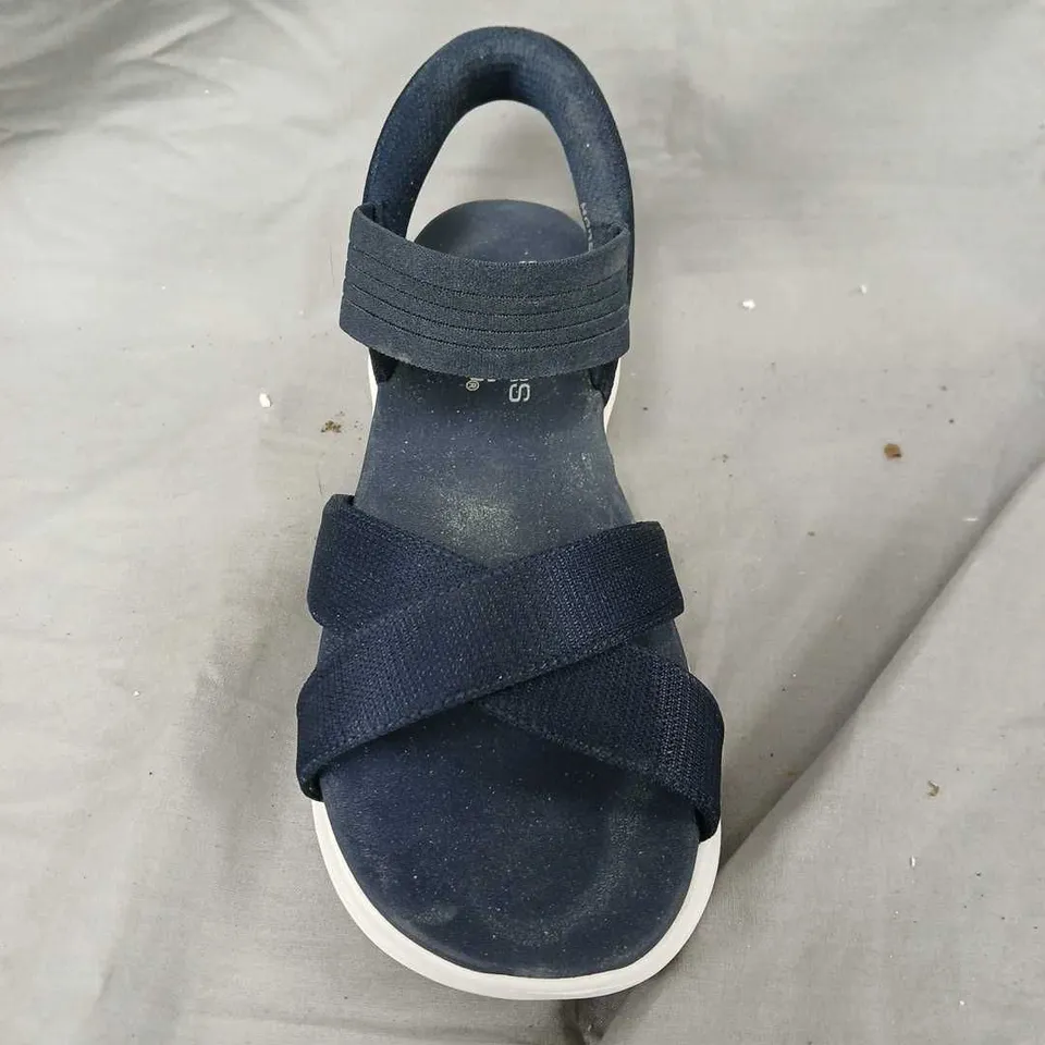 SKECHERS NAVY STRAPPY SANDALS – WOMEN'S SIZE 4