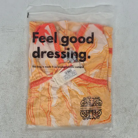BAGGED NEVER FULLY DRESSED YELLOW SUN MINI DRESS SIZE UK 12
