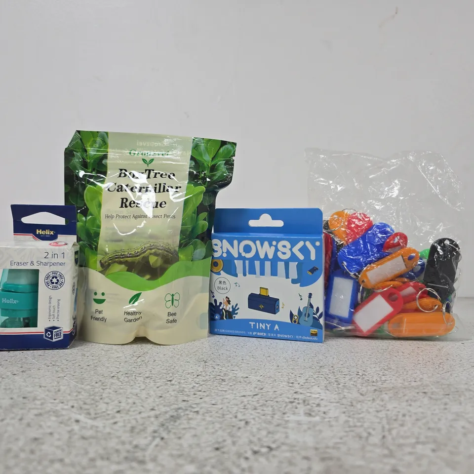 APPROXIMATELY 10 ASSORTED HOUSEHOLD ITEMS TO INCLUDE 2-IN-1 ERASER & SHARPENER, ETC