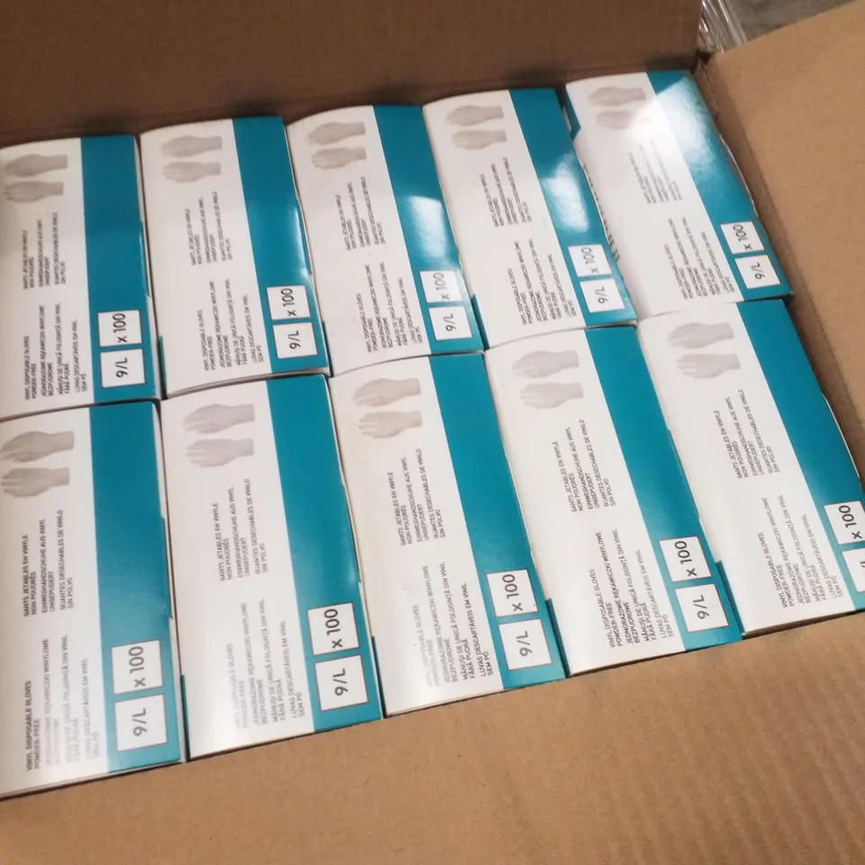 PALLET CONTAINING APPROXIMATELY 520 INTCO VINYL GLOVES 100PK LARGE