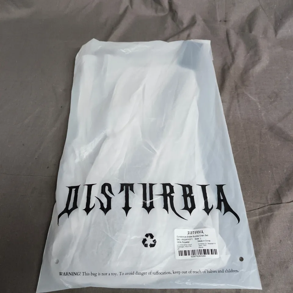 BAGGED DISTURBIA OUROBOROUS SNAKE BELT – SIZE L