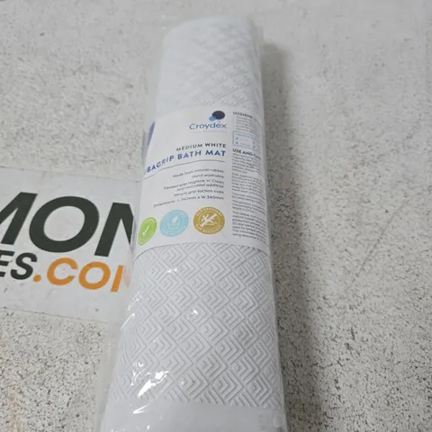 CROYDEX MEDIUM WHITE RUBAGRIP BATH MAT